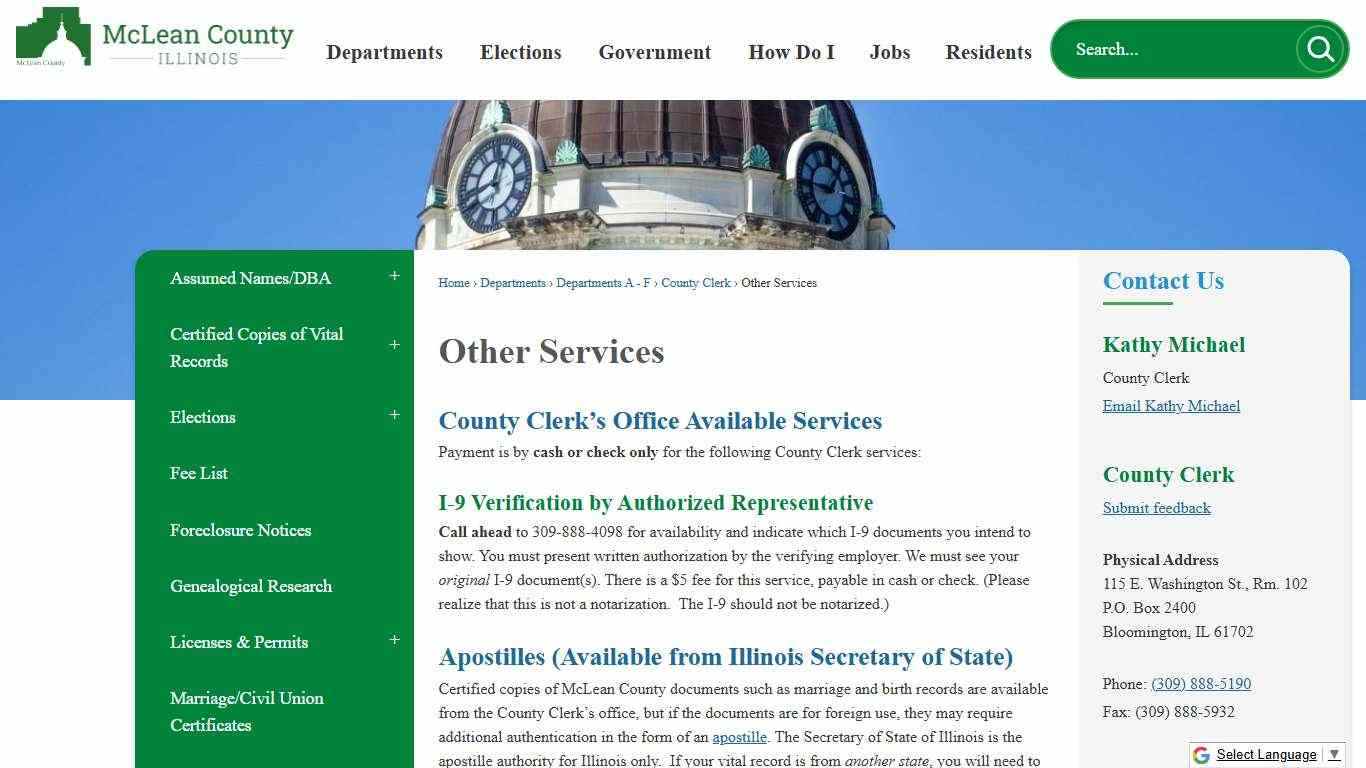Other Services | McLean County, IL - Official Website
